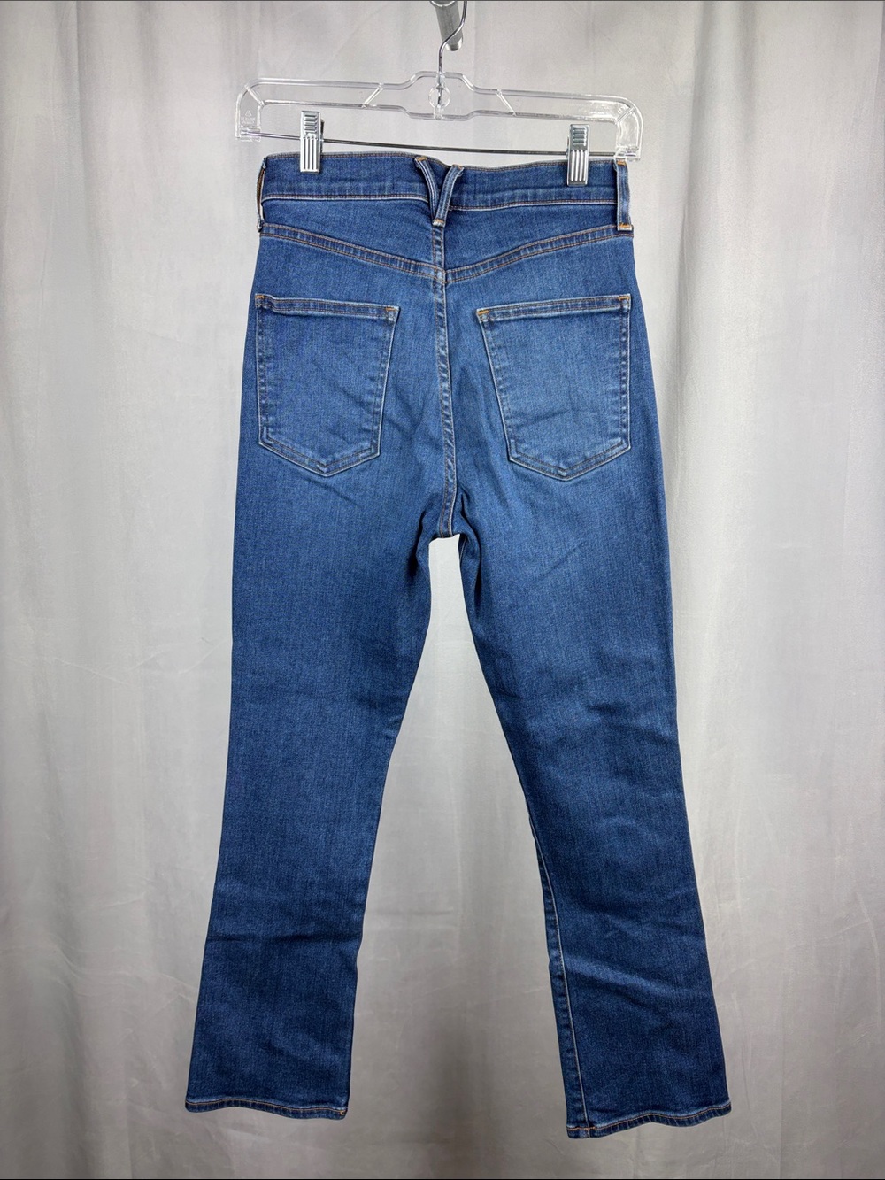 Veronica Beard Carly Kick Flare High Rise Jeans in Bright Blue Wash. - Picture 3 of 10